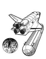 A coloring page of outer space